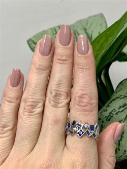 *Кольцо р.18 Калейдоскоп Шпинель синт арт. CZ-R03133-X-W-X-X-M1-267 вес 5,8 г - фото 271250