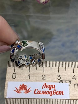 *Кольцо р.18 Калейдоскоп Шпинель синт арт. CZ-R03133-X-W-X-X-M1-267 вес 5,8 г - фото 271252