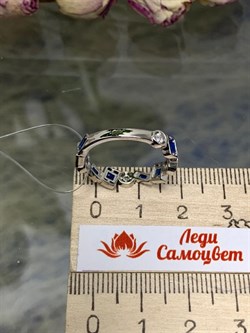 *Кольцо р.18 Калейдоскоп Шпинель синт арт. CZ-R03134-X-W-X-X-M1-550 вес 3,1 г - фото 271283