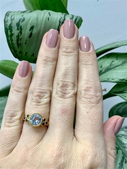 *Кольцо р.16 Голубой Топаз Сапфир арт. RB-R00387-X-G-BU-X-BL-877 вес 2,9 г - фото 271297