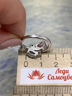 *Кольцо р.16 Фианит Микс арт. AS-R01063-X-W-Pin-X-W-564 вес 3,5 г - фото 271330