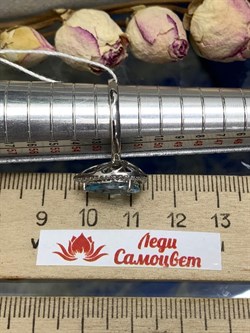 *Кольцо р.16,5 Голубой Топаз арт. AS-R11077-X-W-BU-X-W вес 3,3 г - фото 271408