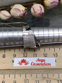 *Кольцо р.17,5 Белый Фианит Микро Вставки арт. MP-R01332-X-W-W-X-W-229 вес 6,8 г - фото 271417