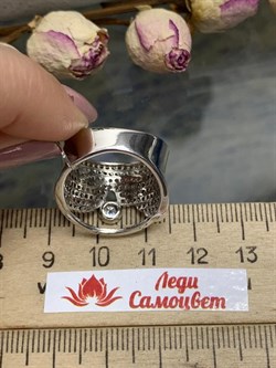 *Кольцо р.17,5 Белый Фианит Микро Вставки арт. MP-R01332-X-W-W-X-W-229 вес 6,8 г - фото 271420
