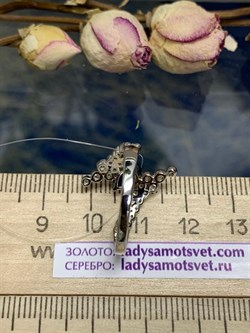 *Кольцо р.18 Синий Фианит арт. CZ-R02128-X-W-SAP-X-W-689 вес  2,7 г - фото 271449