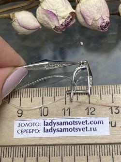 *Серьги Зубчики Белый Фианит арт. MP-E01552-X-W-X-X-W-705 вес 3,9 г - фото 271477