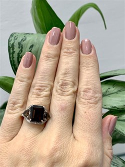 *Кольцо р.16 Дымчатый Кварц арт. CZ-R11076-X-W-BR-X-W вес 4 г - фото 271483 *Кольцо р.16 Дымчатый Кварц арт. CZ-R11076-X-W-BR-X-W вес 4 г - фото 271483