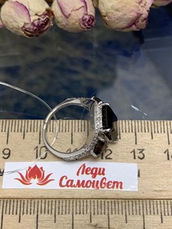 *Кольцо р.16 Дымчатый Кварц арт. CZ-R11076-X-W-BR-X-W вес 4 г - фото 271487 *Кольцо р.16 Дымчатый Кварц арт. CZ-R11076-X-W-BR-X-W вес 4 г - фото 271487