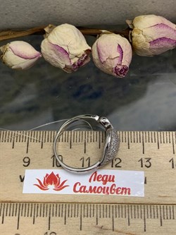 *Кольцо р.18  Белый Фианит Микро Вставки арт. MP-R10050-X-W-X-X-W-646 вес 2,15 г - фото 271513 *Кольцо р.18  Белый Фианит Микро Вставки арт. MP-R10050-X-W-X-X-W-646 вес 2,15 г - фото 271513