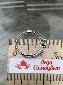 *Кольцо р.17 Празиолит арт. 01-2764/0БРП-00-658 вес 2,79 г - фото 271532