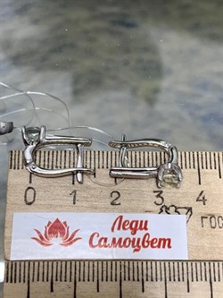 *Серьги Празиолит арт. 02-2764/0БРП-00-959 вес 3,40 г - фото 271605