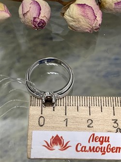 *Кольцо р.17,5 Дымчатый Кварц арт. 01-2764/БРРТ-00-264 вес 2,91 г - фото 271700