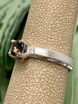 *Кольцо р.17,5 Дымчатый Кварц арт. 01-2764/БРРТ-00-264 вес 2,91 г - фото 271705