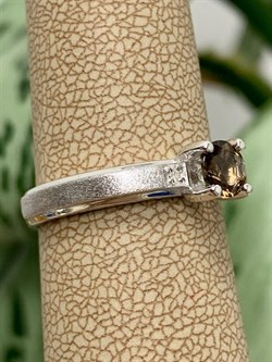 *Кольцо р.17,5 Дымчатый Кварц арт. 01-2764/БРРТ-00-264 вес 2,91 г - фото 271706