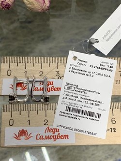 *Серьги Дымчатый Кварц арт. 02-2764/БРРТ-00-738 вес 3,39 г - фото 271710 *Серьги Дымчатый Кварц арт. 02-2764/БРРТ-00-738 вес 3,39 г - фото 271710