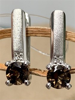 *Серьги Дымчатый Кварц арт. 02-2764/БРРТ-00-738 вес 3,39 г - фото 271712 *Серьги Дымчатый Кварц арт. 02-2764/БРРТ-00-738 вес 3,39 г - фото 271712