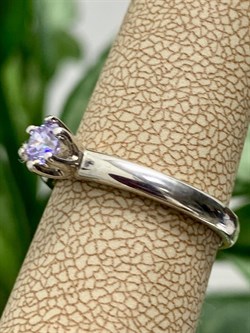 *Кольцо р.16 Фианит арт. Cl-R40418-X-W-lil-X-X-826 вес 2,41 г - фото 271837