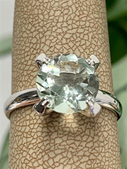 *Кольцо р.17,5 Празиолит арт. 01-1840/000П-00-159 вес 3,21 г - фото 271873