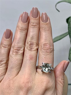 *Кольцо р.19 Празиолит арт. 01-1840/000П-00-203 вес 3,29 г - фото 271902 *Кольцо р.19 Празиолит арт. 01-1840/000П-00-203 вес 3,29 г - фото 271902