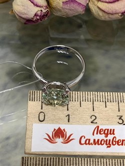 *Кольцо р.19 Празиолит арт. 01-1840/000П-00-203 вес 3,29 г - фото 271906 *Кольцо р.19 Празиолит арт. 01-1840/000П-00-203 вес 3,29 г - фото 271906