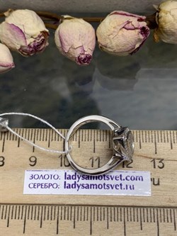 *Кольцо р.15,5 Белый Фианит Микро Вставки арт. MP-R65017-X-W-W-X-X-794 вес 4,07 г - фото 272118