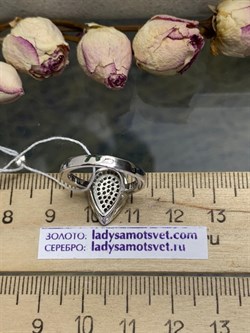 *Кольцо р.15,5 Белый Фианит Микро Вставки арт. MP-R65017-X-W-W-X-X-794 вес 4,07 г - фото 272120