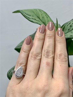 *Кольцо р.15,5 Белый Фианит Микро Вставки арт. MP-R65017-X-W-W-X-X-794 вес 4,07 г - фото 272121