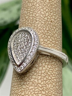 *Кольцо р.15,5 Белый Фианит Микро Вставки арт. MP-R65017-X-W-W-X-X-794 вес 4,07 г - фото 272123