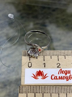 *Кольцо р.18 Белый Фианит арт. OF-R00009-X-W-W-X-X-476 вес 1,6 г - фото 272133