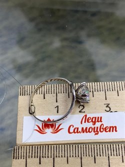 *Кольцо р.18 Белый Фианит арт. OF-R00009-X-W-W-X-X-476 вес 1,6 г - фото 272134