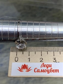 *Кольцо р.18 Белый Фианит арт. OF-R00009-X-W-W-X-X-476 вес 1,6 г - фото 272135