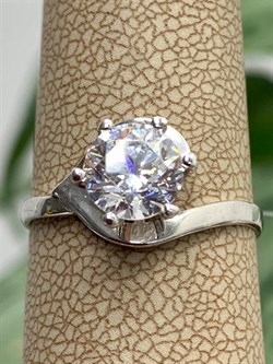 *Кольцо р.18 Белый Фианит арт. OF-R00009-X-W-W-X-X-476 вес 1,6 г - фото 272137