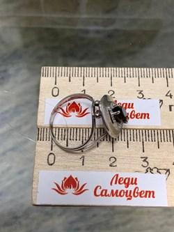 *Кольцо р.17,5 Дымчатый Кварц арт. CZ-R00009-X-W-BR-X-W-086 вес 2,9 г - фото 272154