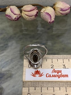 *Кольцо р.17,5 Дымчатый Кварц арт. CZ-R00009-X-W-BR-X-W-086 вес 2,9 г - фото 272155