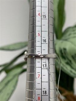 *Кольцо р.16,5 Черный Агат Оникс арт. NS-R00028-X-W-B-X-X-509 вес 8 г - фото 272208