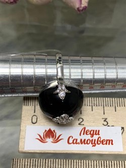 *Кольцо р.16,5 Черный Агат Оникс арт. NS-R00028-X-W-B-X-X-509 вес 8 г - фото 272209