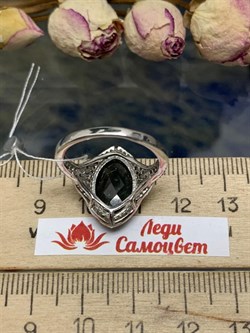 *Кольцо р.18 Фасетный Изумруд арт. OF-R12272-X-W-Gg-X-W-281 вес 4,6 г - фото 272234