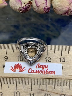 *Кольцо р.17 Дымчатый Кварц арт. CZ-R00005-X-W-BR-X-W-130 вес 3 г - фото 272346