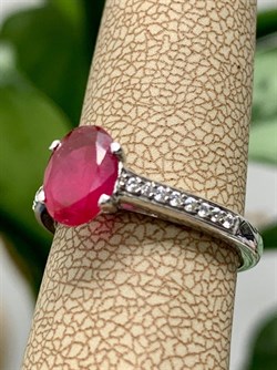 *Кольцо р.15,5 Корунд Рубин арт. 4RDR6989-CZ-252 вес 2,7 г - фото 272381 *Кольцо р.15,5 Корунд Рубин арт. 4RDR6989-CZ-252 вес 2,7 г - фото 272381