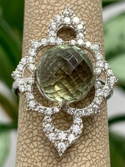 *Кольцо р.16,5 Празиолит Бразилия арт. AS-R06598-X-W-S-X-W-532 вес 4,33 г - фото 272462 *Кольцо р.16,5 Празиолит Бразилия арт. AS-R06598-X-W-S-X-W-532 вес 4,33 г - фото 272462