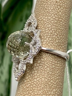 *Кольцо р.16 Празиолит Бразилия арт. AS-R06598-X-W-S-X-W-501 вес 4,19 г - фото 272495 *Кольцо р.16 Празиолит Бразилия арт. AS-R06598-X-W-S-X-W-501 вес 4,19 г - фото 272495