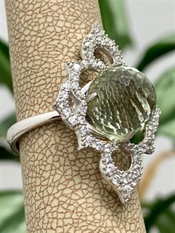 *Кольцо р.16 Празиолит Бразилия арт. AS-R06598-X-W-S-X-W-501 вес 4,19 г - фото 272497 *Кольцо р.16 Празиолит Бразилия арт. AS-R06598-X-W-S-X-W-501 вес 4,19 г - фото 272497