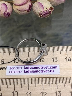 *Кольцо р.18,5 Горный Хрусталь арт. 01-1989/00ГХ-00-732 вес 3,48 г - фото 272624