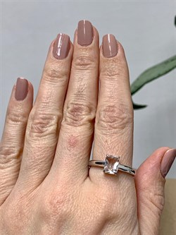 *Кольцо р.19,5 Горный Хрусталь арт. 01-1989/00ГХ-00-667 вес 3,24 г - фото 272647