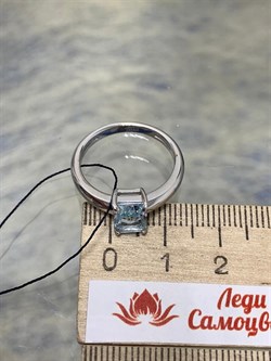 *Кольцо р.18 Голубой Топаз арт. 01-1989/00ТБ-00-635 Вес 3,37 г - фото 272719