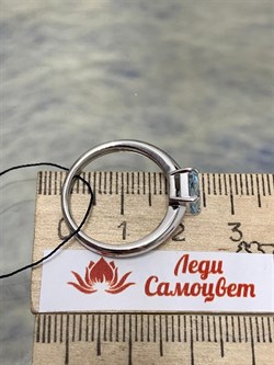 *Кольцо р.18 Голубой Топаз арт. 01-1989/00ТБ-00-635 Вес 3,37 г - фото 272720