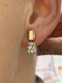 *Пусеты Празиолит арт. 02-1989/000П-06-245 Вес 3,07 г - фото 272727 *Пусеты Празиолит арт. 02-1989/000П-06-245 Вес 3,07 г - фото 272727