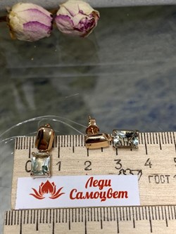 *Пусеты Празиолит арт. 02-1989/000П-06-245 Вес 3,07 г - фото 272729 *Пусеты Празиолит арт. 02-1989/000П-06-245 Вес 3,07 г - фото 272729