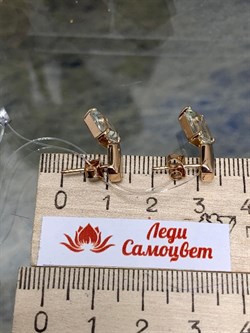 *Пусеты Празиолит арт. 02-1989/000П-06-245 Вес 3,07 г - фото 272730 *Пусеты Празиолит арт. 02-1989/000П-06-245 Вес 3,07 г - фото 272730