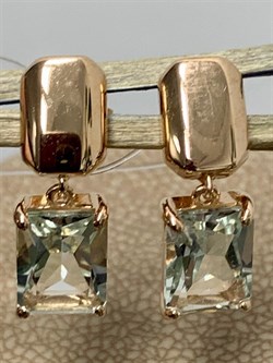 *Пусеты Празиолит арт. 02-1989/000П-06-245 Вес 3,07 г - фото 272732 *Пусеты Празиолит арт. 02-1989/000П-06-245 Вес 3,07 г - фото 272732